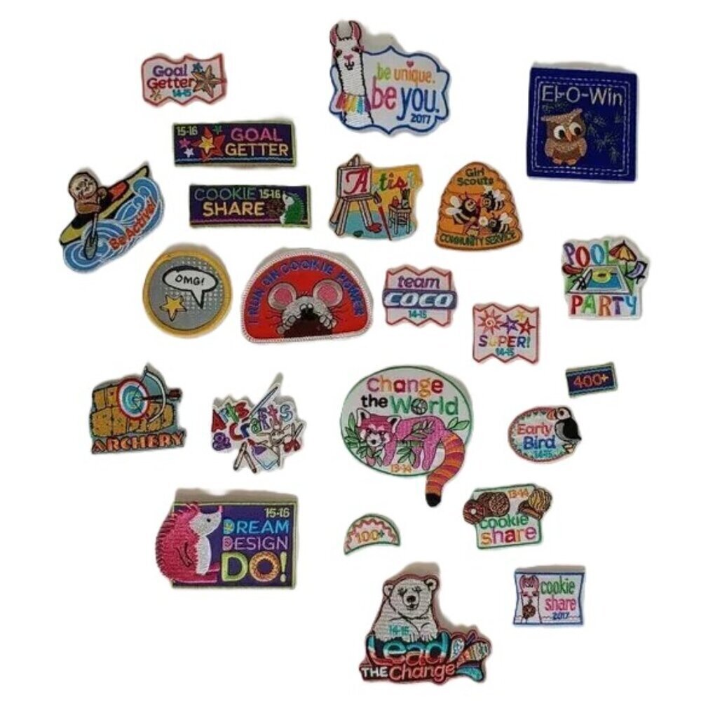 Official Girl Scout‎ Patches Lot Collectible Youth Troop Crafts Sew New